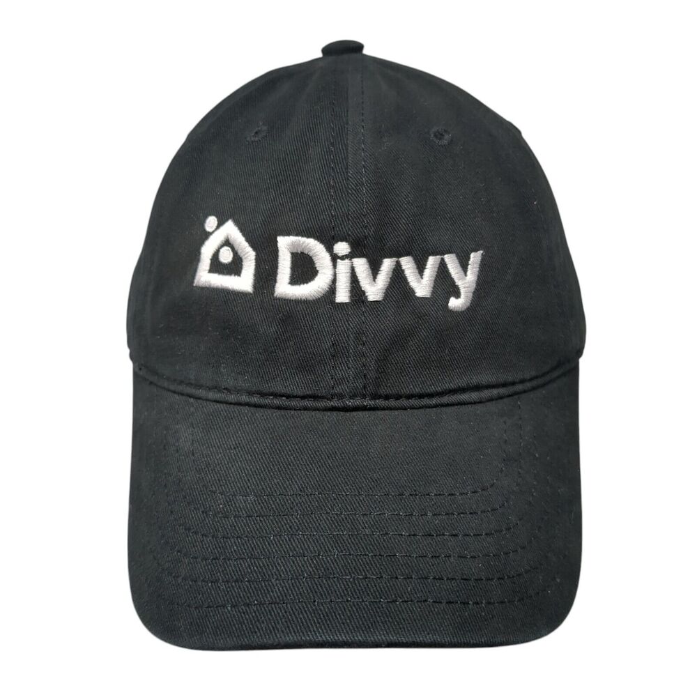 Divvy Slideback Baseball Cap Black One Size Adjustable Embroidered Explosion